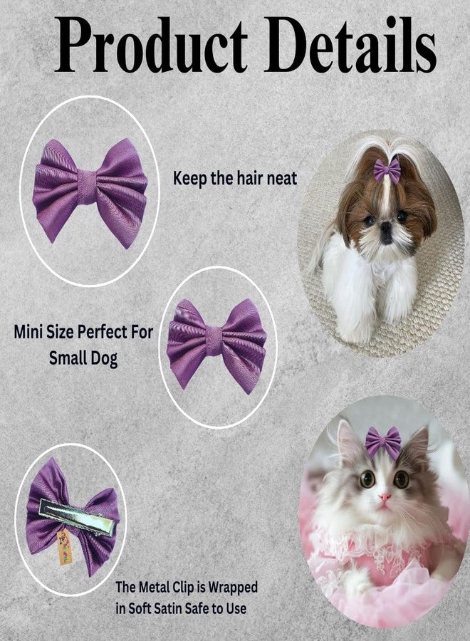 Western Era Dog Bow Hair Clip - Stylish, Comfortable Accessory for Small, Medium & Large Dogs - Ideal for Grooming, Photoshoots, Parties Durable, Fashionable Pet Design (Light Purple) - Image 3